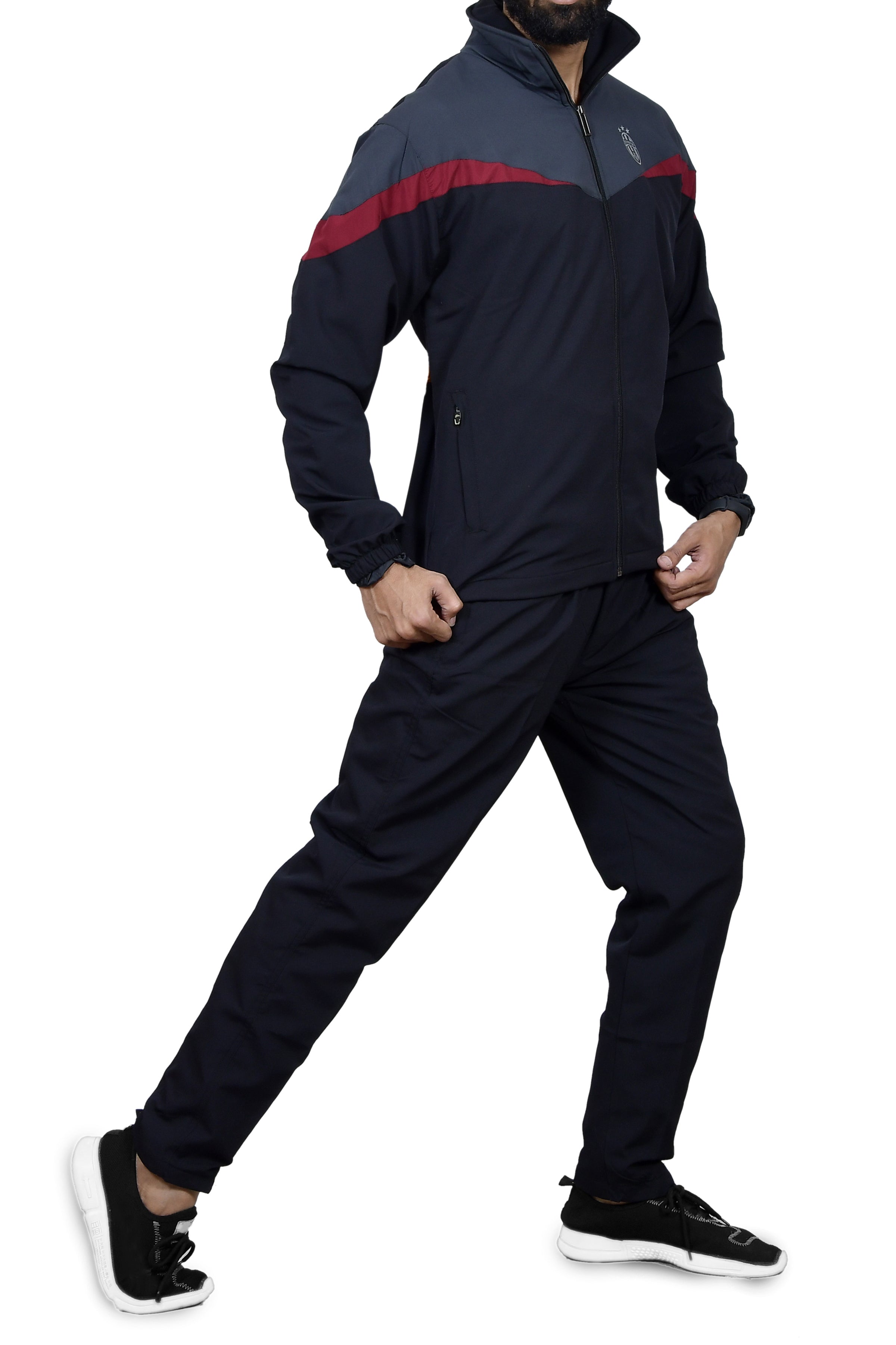 Men's Dry Fit Sports Full Sleeves Zipper Tracksuit for Men - TS-02 - Fitness Outdoor Athletic Gym Running Men's Tracksuit