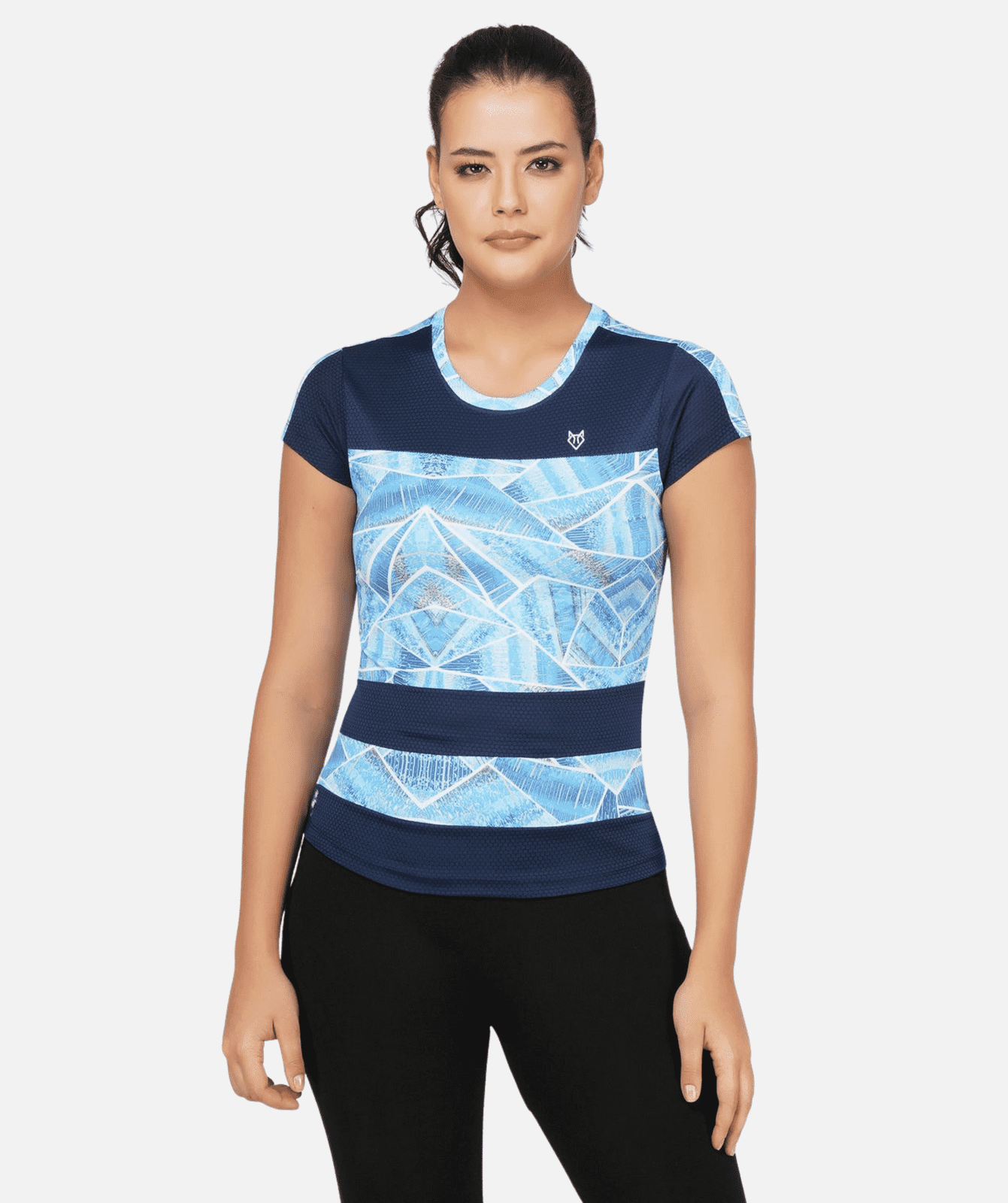 Sports Half sleeve Top for Girls | Trendy Print | No sweat Women's Upper