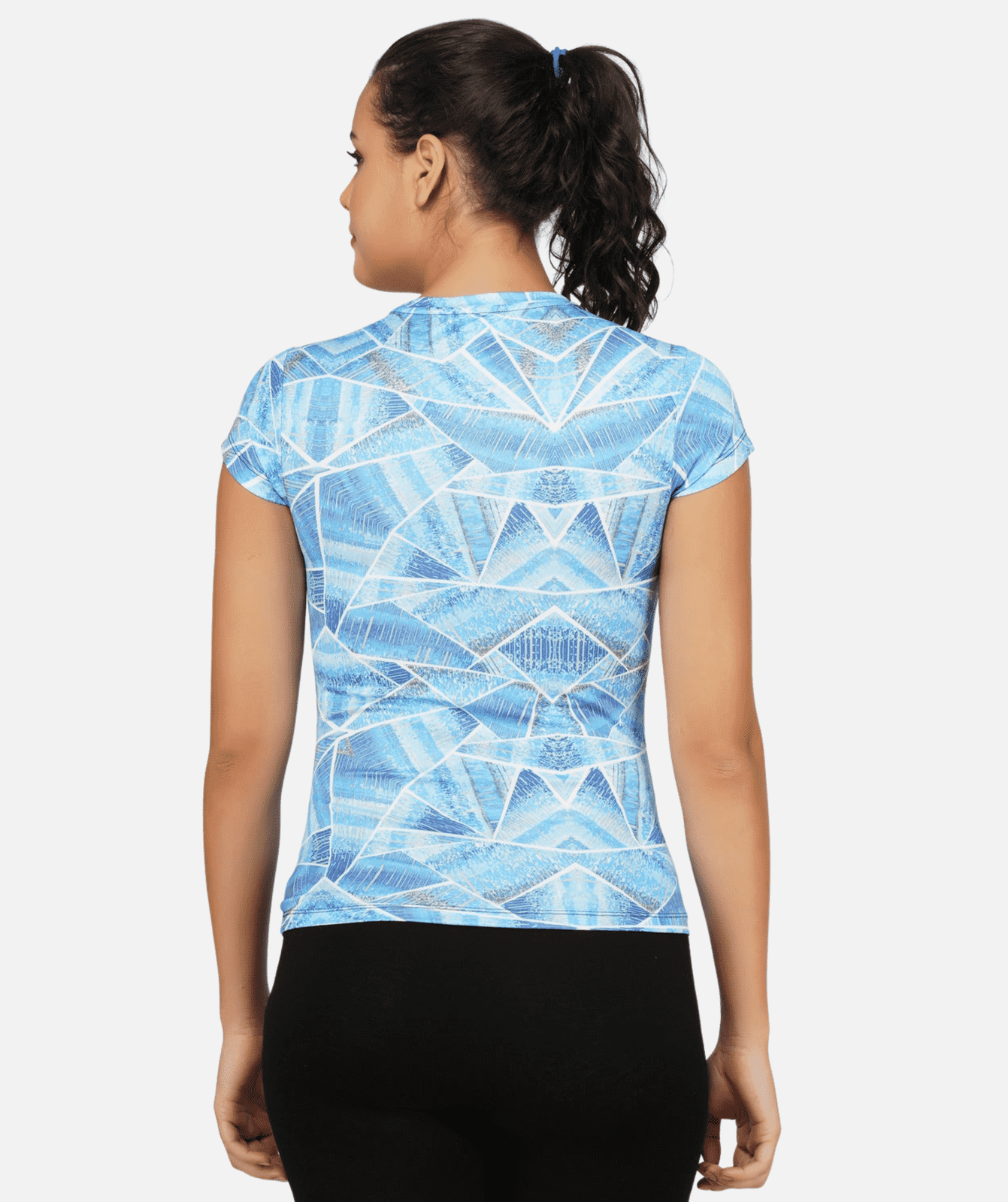 Sports Half sleeve Top for Girls | Trendy Print | No sweat Women's Upper